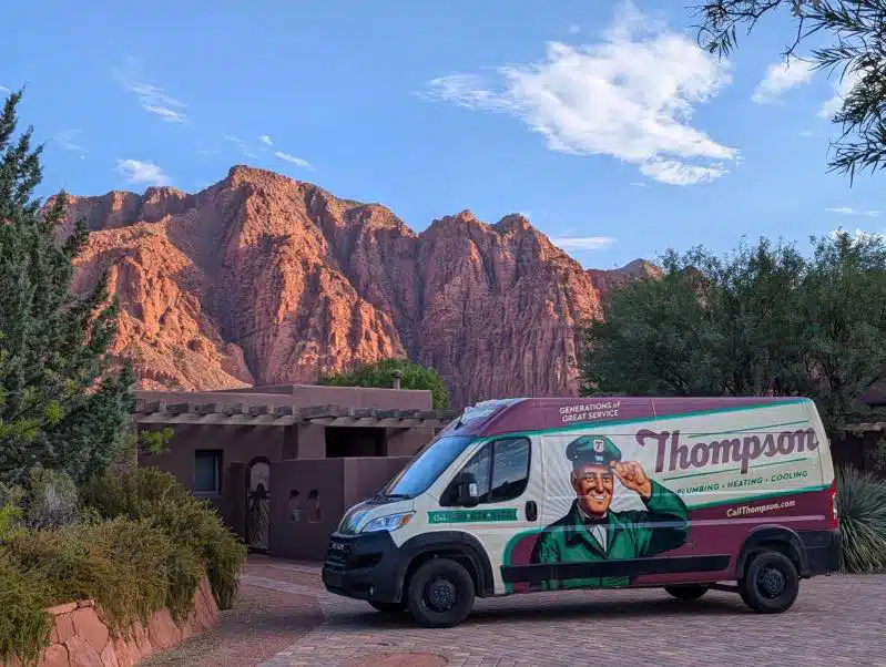 Thompson Plumbing truck in St. George.