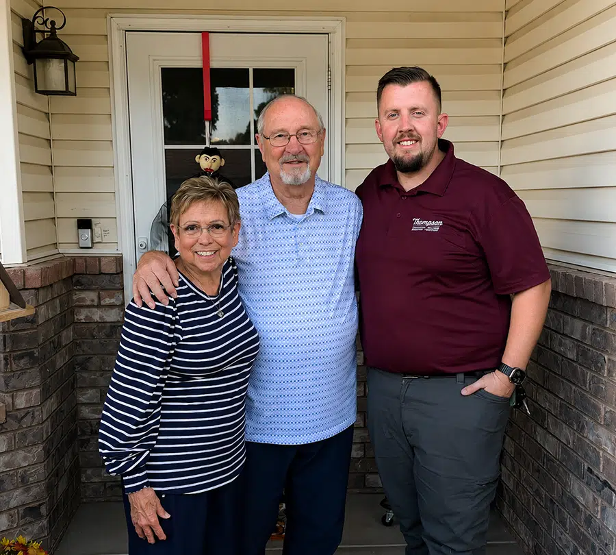 Satisfied customers after Thompson service